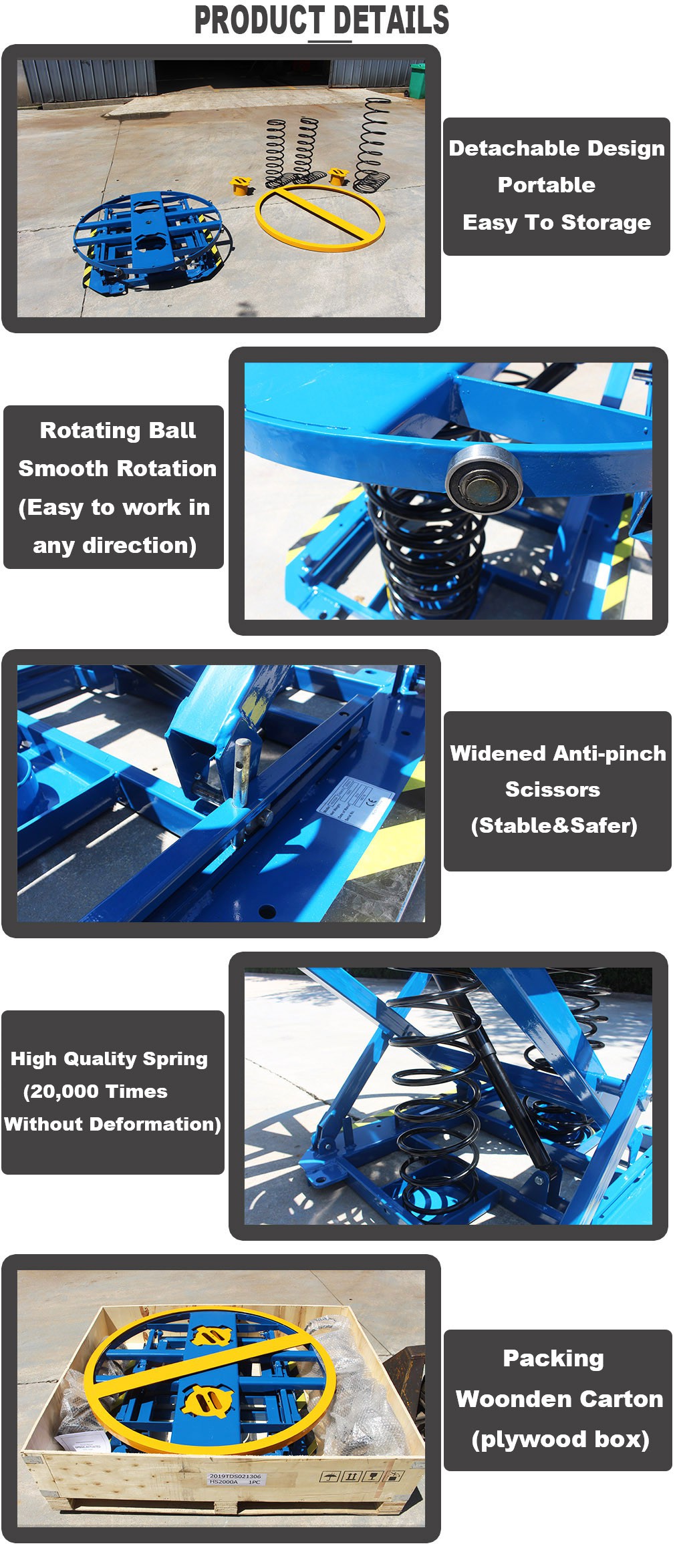 electric pallet lift table